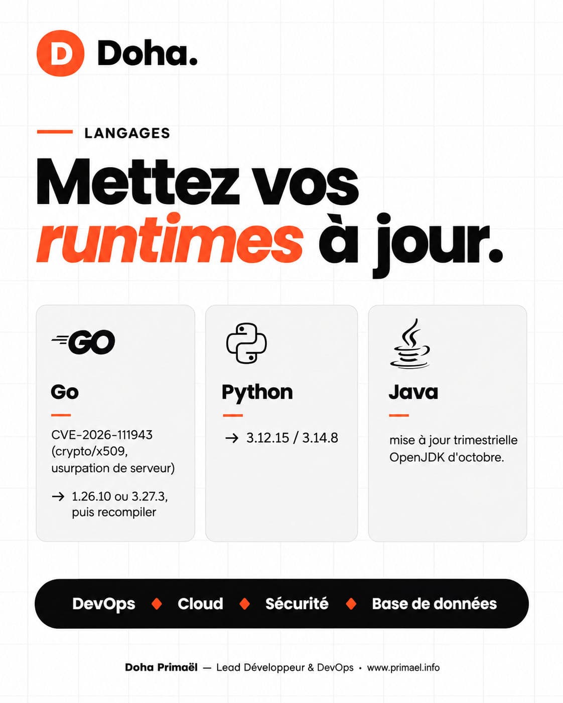 Mettez Vos Runtimes à Jour